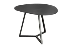 Design Couchtisch MARVELOUS 70cm anthrazit Marmor Keramik schwarzes Metall