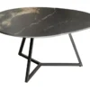 Design Couchtisch MARVELOUS 90cm schwarz gold sand Aurora Oro Keramik Metall