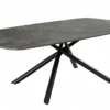 Design Couchtisch OSAKA 110cm anthrazit Keramik schwarz Metall mit Sterngestell