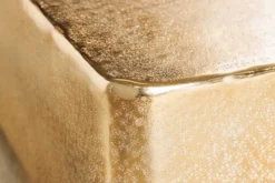 Design Couchtisch UNIT 70cm gold Metall Hammerschlag handmade