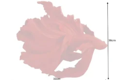 Design Deko Figur Kampffisch CROWNTAIL 35cm rot Betta Fisch Skulptur