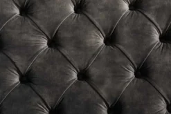 Design Doppelbett PARIS 160x200cm grau Samt Chesterfield Polsterbett