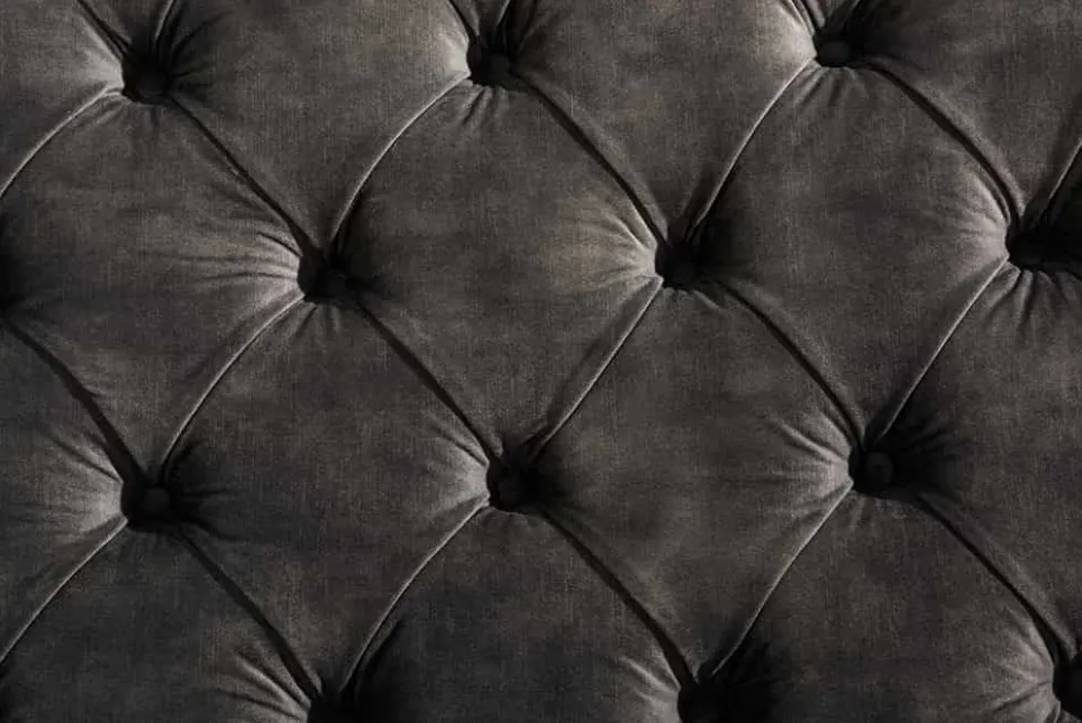 Design Doppelbett PARIS 160x200cm grau Samt Chesterfield Polsterbett