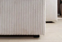 Design Ecksofa ATMOSPHERE XL 245cm champagner beige Cord Federkern inkl. Kissen