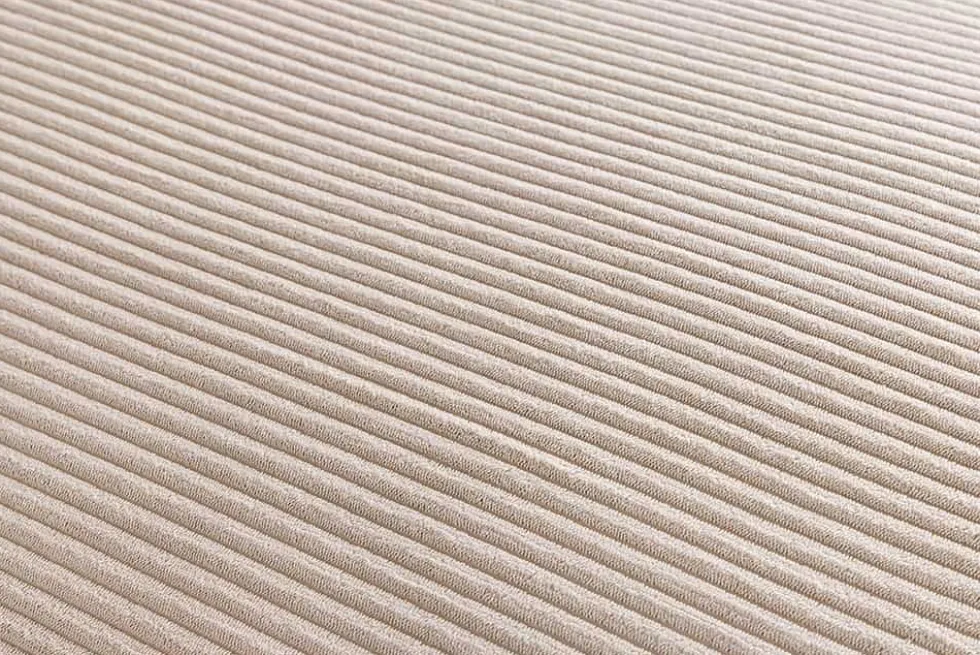 Design Ecksofa ATMOSPHERE XL 245cm champagner beige Cord Federkern inkl. Kissen