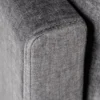 Design Ecksofa MANHATTAN 295cm dunkelgrau Samt Federkern 3-Sitzer Metallfüße