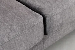 Design Ecksofa MANHATTAN 295cm dunkelgrau Samt Federkern 3-Sitzer Metallfüße