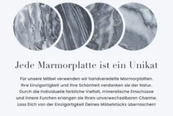 Design Esstisch ORGANIC 200cm grau weiß braun Naturstein Marmor Metall brushed gold