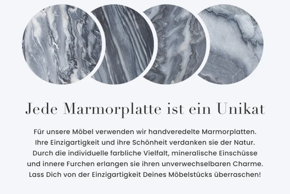 Design Esstisch ORGANIC 200cm grau weiß braun Naturstein Marmor Metall brushed gold