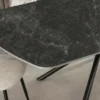 Design Esstisch OSAKA 160cm anthrazit Keramik schwarz Sterngestell Metall