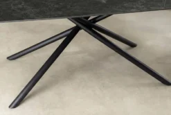 Design Esstisch OSAKA 160cm anthrazit Keramik schwarz Sterngestell Metall