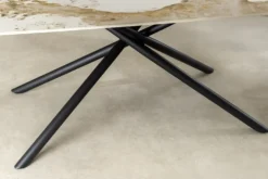 Design Esstisch OSAKA 200cm weiß schwarz Pandora Keramik Sterngestell Metall