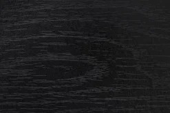 Design Esstisch PARIS 120cm schwarz Eichenholz mit goldenen Fußkappen