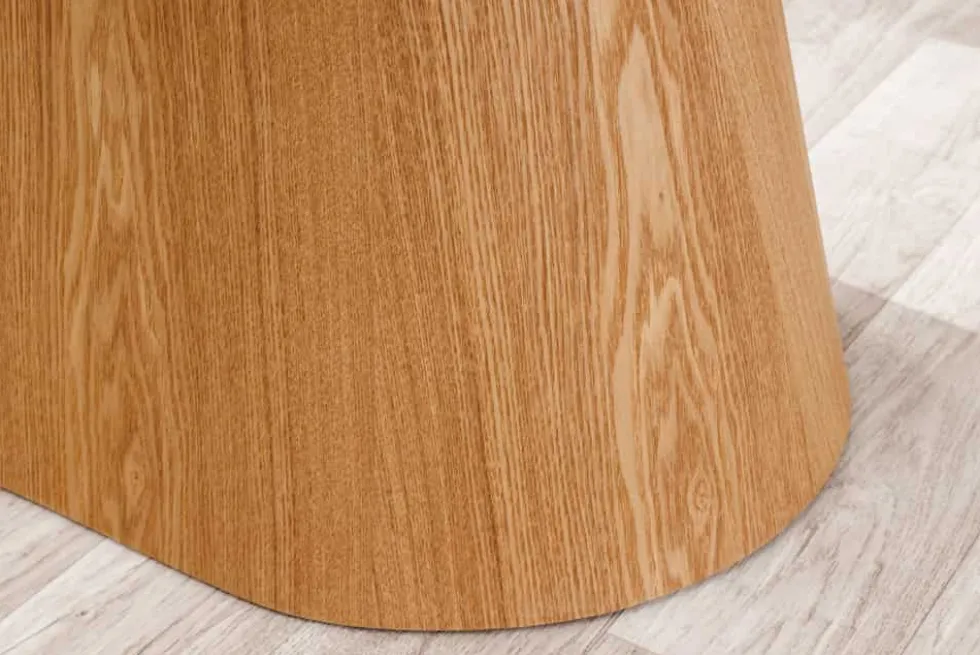 Design Esstisch UNIQUE 200cm weiß Eiche Keramik Marmor Säulenfuß