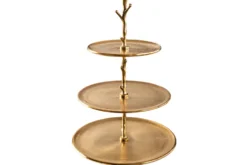 Design Etagere ABSTRACT 50cm gold Metall mit drei Etagen