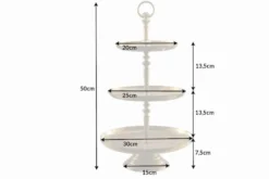 Design Etagere ORIENT 50cm gold im Wild Hammerschlag mit drei Etagen