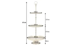 Design Etagere ORIENT 65cm gold im Wild Hammerschlag mit drei Etagen