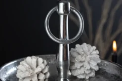 Design Etagere ORIENT 50cm silber im Wild Hammerschlag mit drei Etagen