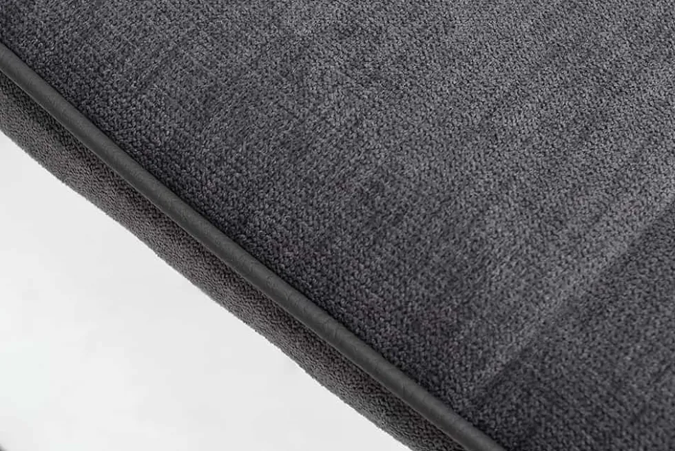 Design Freischwinger Stuhl MIAMI dunkelgrau Metallgestell matt schwarz