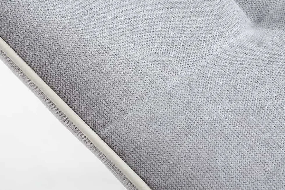 Design Freischwinger Stuhl MIAMI hellgrau Metallgestell matt schwarz