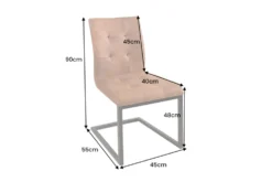 Design Freischwinger Stuhl OXFORD vintage braun Gestell Eisen