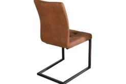 Design Freischwinger Stuhl OXFORD vintage braun Gestell Eisen