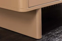 Design Highboard SAVOY 130cm grau beige greige Travertin Keramik Stauraum 3D-Front