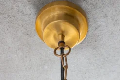 Design Hängelampe INDUSTRIAL 45cm gold Metall rund Pendelleuchte höhenverstellbar