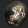 Design Hängelampe LIQUID DIAMOND 100cm smoke schwarz Glas fünf Schirme Kugelleuchte