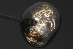 Design Hängelampe LIQUID DIAMOND 100cm smoke schwarz Glas fünf Schirme Kugelleuchte
