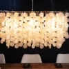 Design Hängelampe SHELL REFLECTIONS 80cm Muschellampe Perlmutt