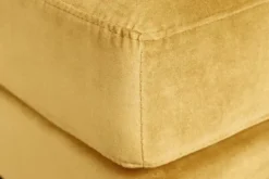 Design Hocker COZY VELVET 80cm senfgelb gold Samt Metallfüße