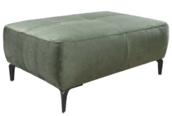 Design Hocker MARRAKESCH 110cm flaschengrün Samt mit Ziersteppung
