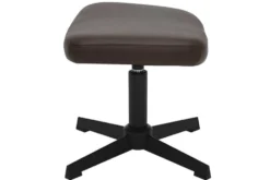 Design Hocker VOGUE 45cm brandy braun Kunstleder drehbar schwarze Metallbeine Fußhocker