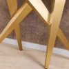 Design Konsolentisch ART LIVING 140cm weiß Marmor Keramik champagner gold brushed