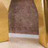 Design Konsolentisch EXTRAVAGANCIA 140cm weiß Marmor brushed champagner gold Metall