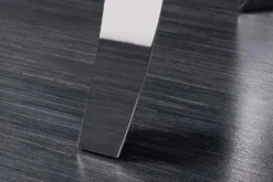 Design Konsolentisch MODERN BAROCK 140cm schwarz anthrazit chrom Keramik Marmor