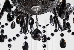 Design Kronleuchter BLACK CRYSTAL XL 80cm schwarz Acryl 15-armig Lüster