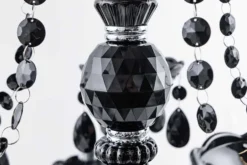 Design Kronleuchter BLACK CRYSTAL XL 80cm schwarz Acryl 15-armig Lüster