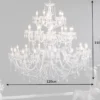 Design Kronleuchter CRYSTAL XXL 120cm klar Acryl 30-armig Kristall-Lampe