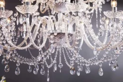 Design Kronleuchter CRYSTAL XXL 120cm klar Acryl 30-armig Kristall-Lampe