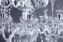 Design Kronleuchter CRYSTAL XXL 120cm klar Acryl 30-armig Kristall-Lampe