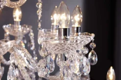 Design Kronleuchter CRYSTAL XXL 120cm klar Acryl 30-armig Kristall-Lampe