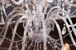 Design Kronleuchter CRYSTAL XXL 120cm klar Acryl 30-armig Kristall-Lampe