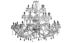 Design Kronleuchter CRYSTAL XXL 120cm klar Acryl 30-armig Kristall-Lampe