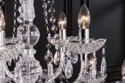 Design Kronleuchter CRYSTAL XL 80cm klar Acryl 15-armig Lüster