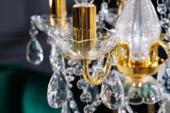 Design Kronleuchter DIAMONDS S 40cm gold Acryl 5-armig Barock Design