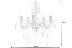 Design Kronleuchter DIAMONDS S 40cm gold Acryl 5-armig Barock Design