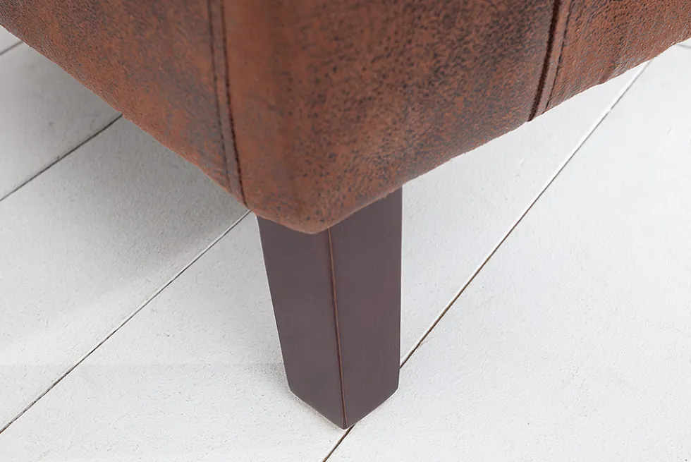 Design Lounge Sessel HEMINGWAY whisky braun mit Armlehnen Cocktailsessel Massivholzbeine