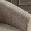 Design Lounge Sessel HEMINGWAY taupe Strukturstoff mit Armlehnen Cocktailsessel